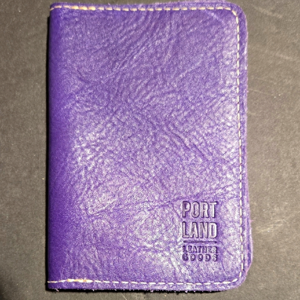 Plum Leather Modern Passport Holder by Portland Leather Goods